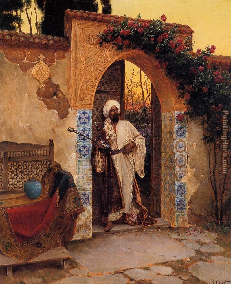 By the Entrance painting - Rudolf Ernst By the Entrance art painting